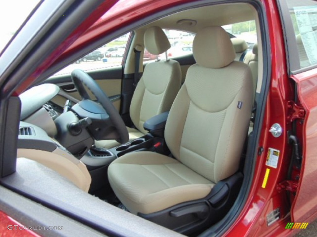 2014 Elantra SE Sedan - Red / Beige photo #9