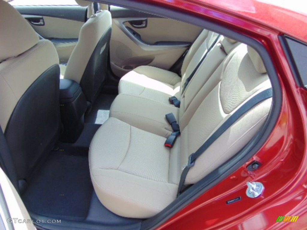 2014 Elantra SE Sedan - Red / Beige photo #14