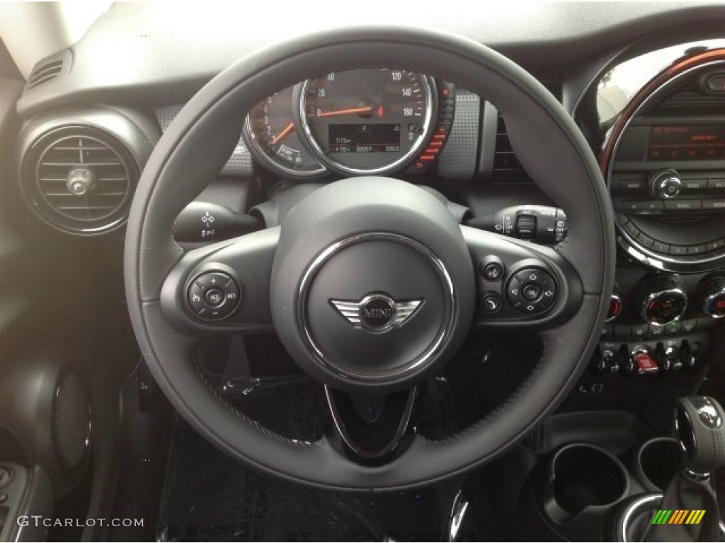 2014 Mini Cooper Hardtop Carbon Black Steering Wheel Photo #93816817