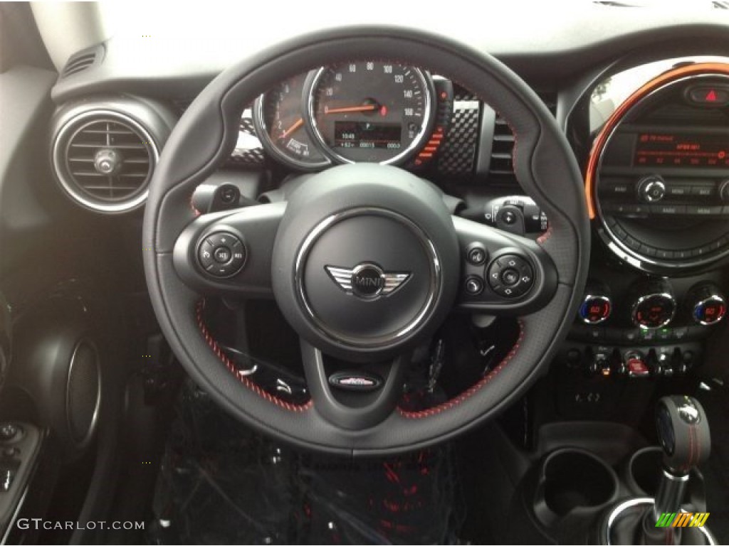 2014 Mini Cooper S Hardtop Carbon Black Steering Wheel Photo #93817009