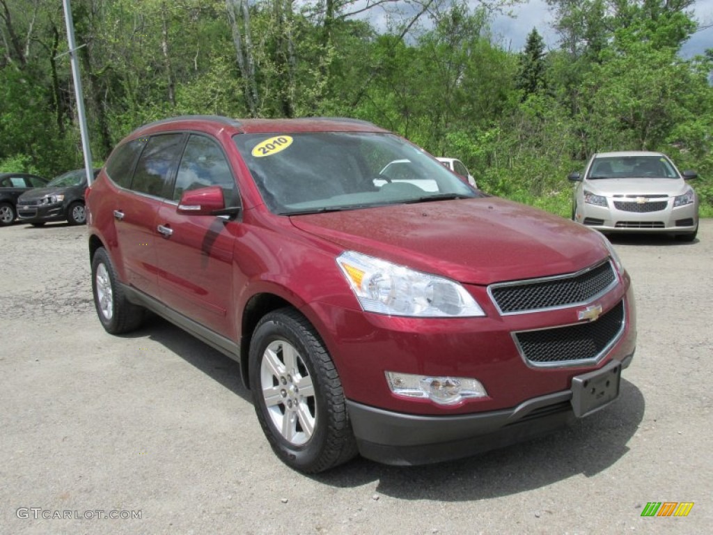 Red Jewel Tintcoat 2010 Chevrolet Traverse LT AWD Exterior Photo #93817021