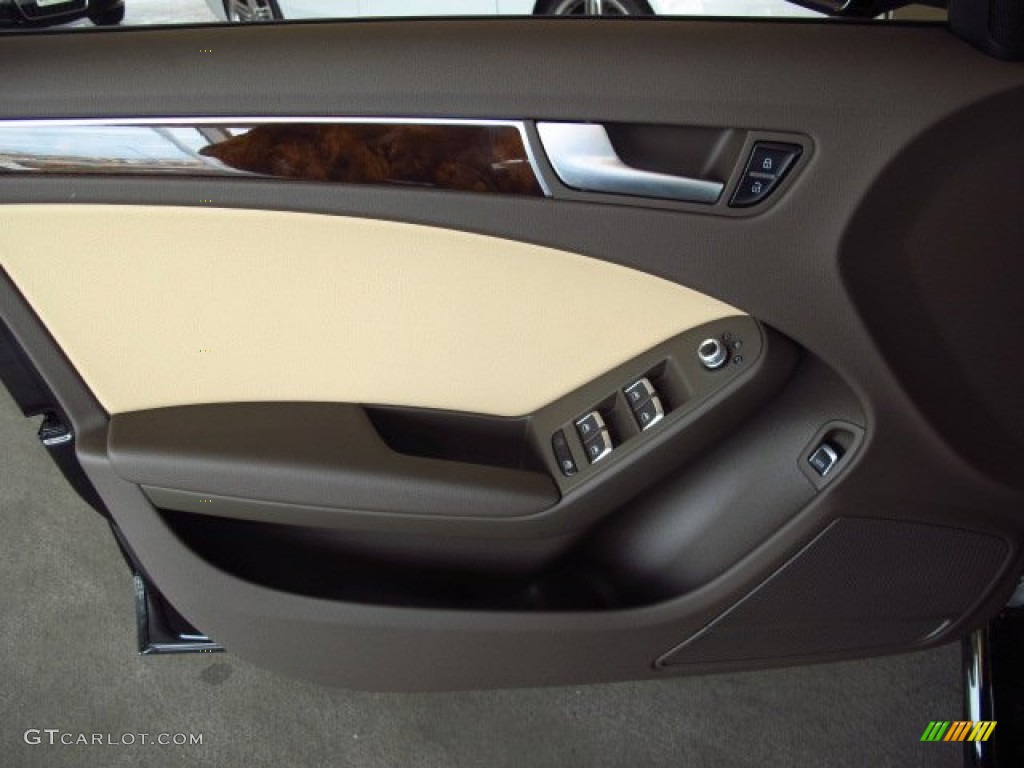 2014 A4 2.0T quattro Sedan - Phantom Black Pearl / Velvet Beige/Moor Brown photo #11