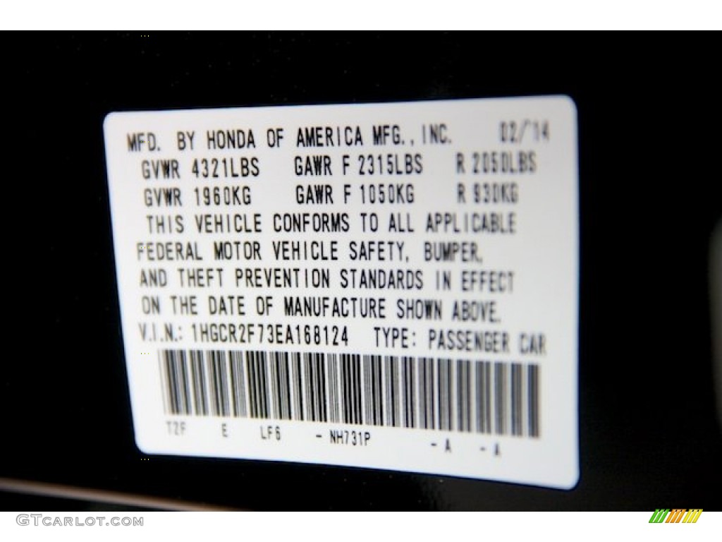 2014 Accord EX Sedan - Crystal Black Pearl / Black photo #22