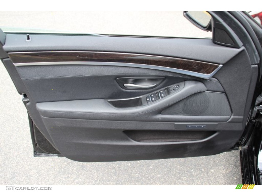 2014 BMW 5 Series 528i xDrive Sedan Black Door Panel Photo #93818224