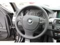Black 2014 BMW 5 Series 528i xDrive Sedan Steering Wheel