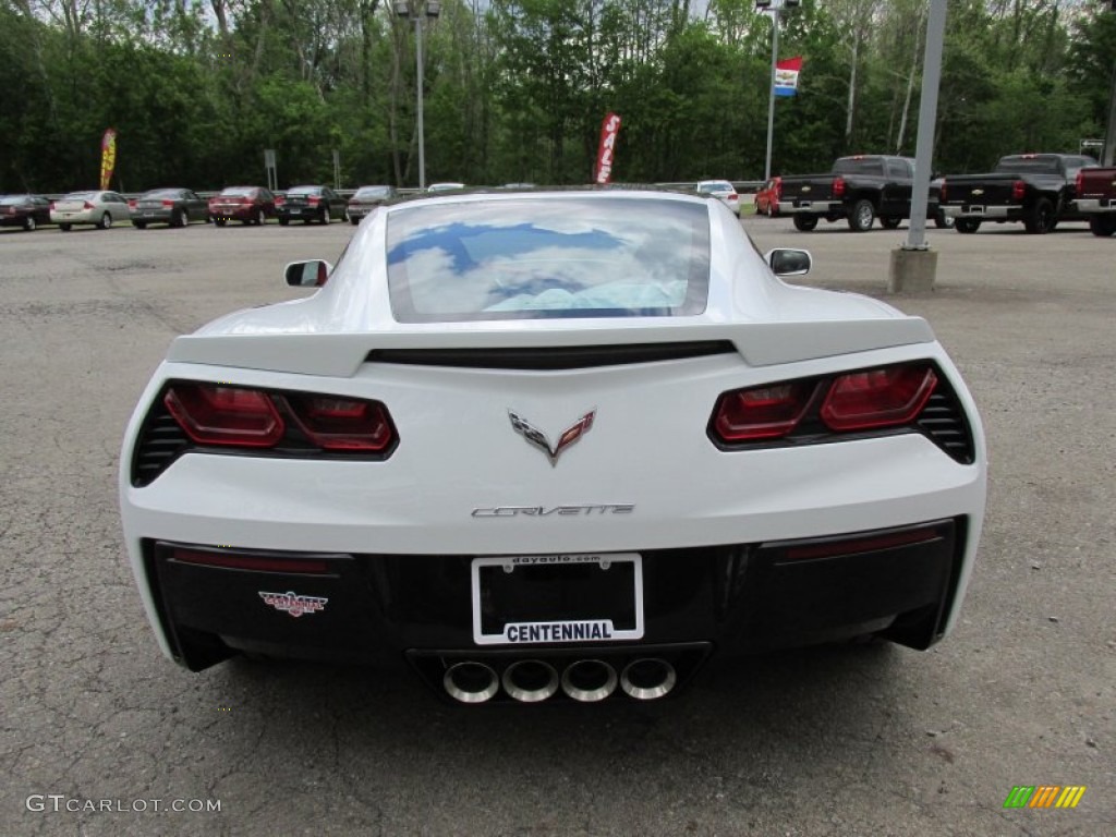 2014 Corvette Stingray Coupe Z51 - Arctic White / Adrenaline Red photo #5