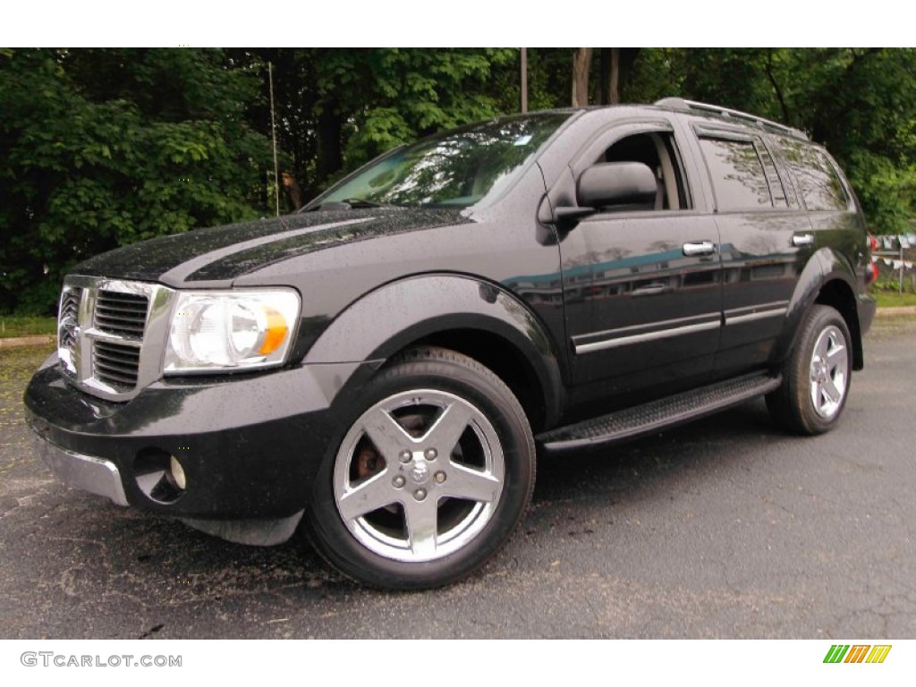2008 Durango Limited 4x4 - Brilliant Black / Khaki Two-Tone photo #1