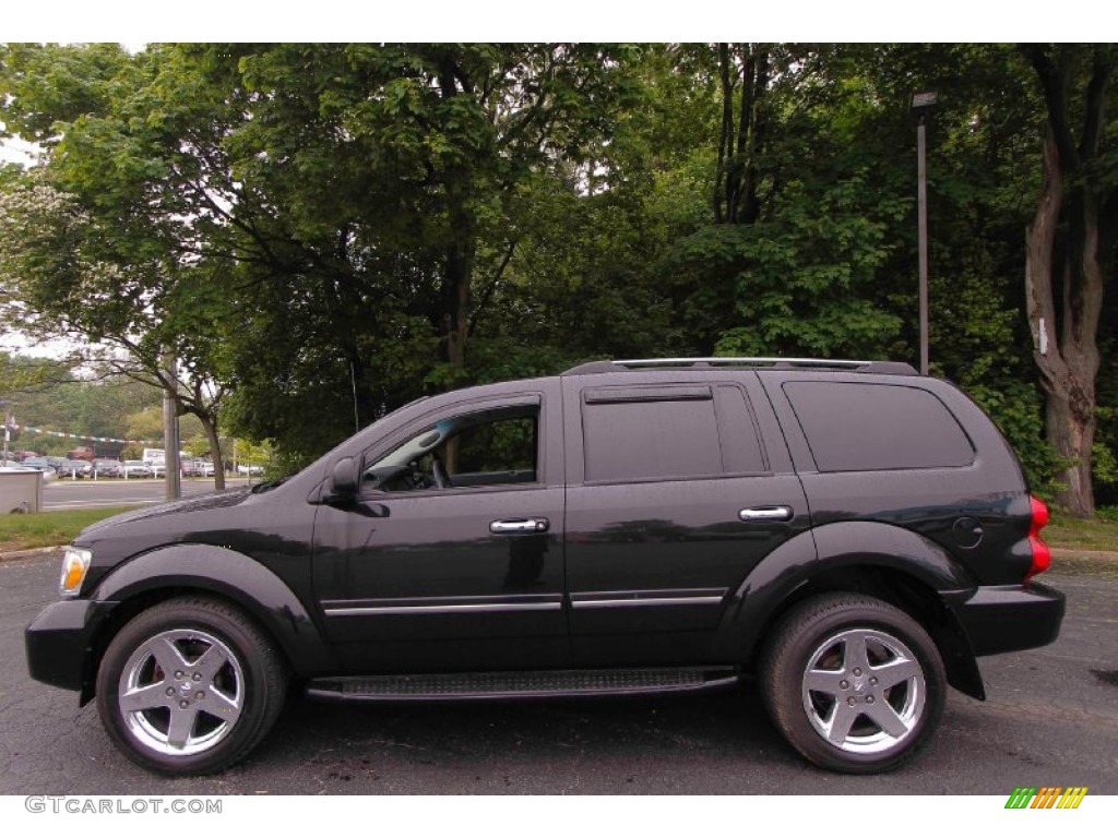 2008 Durango Limited 4x4 - Brilliant Black / Khaki Two-Tone photo #3