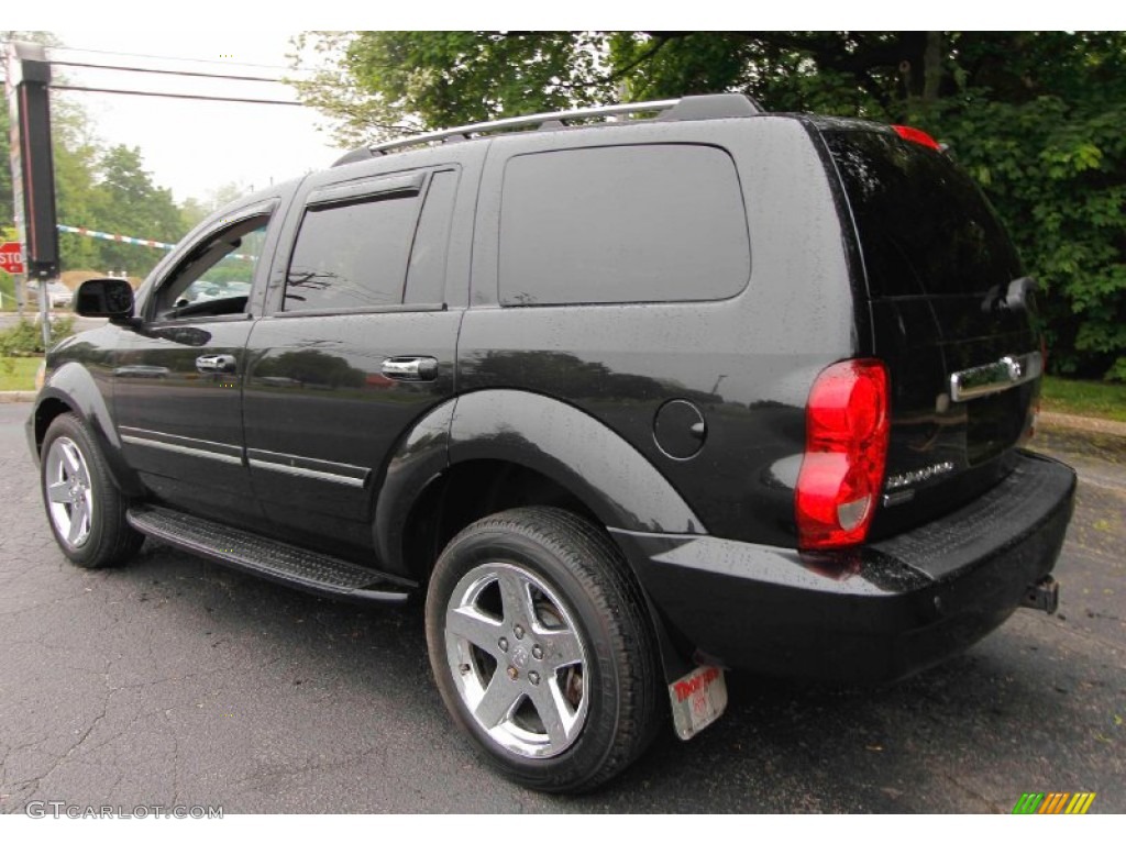 2008 Durango Limited 4x4 - Brilliant Black / Khaki Two-Tone photo #4