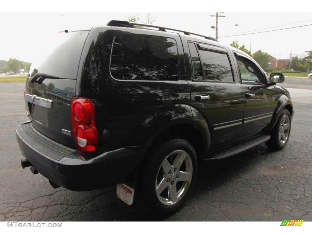 2008 Durango Limited 4x4 - Brilliant Black / Khaki Two-Tone photo #6