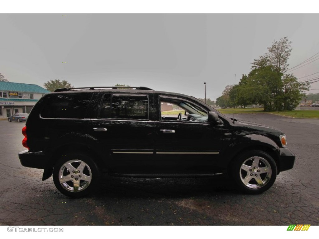 2008 Durango Limited 4x4 - Brilliant Black / Khaki Two-Tone photo #7