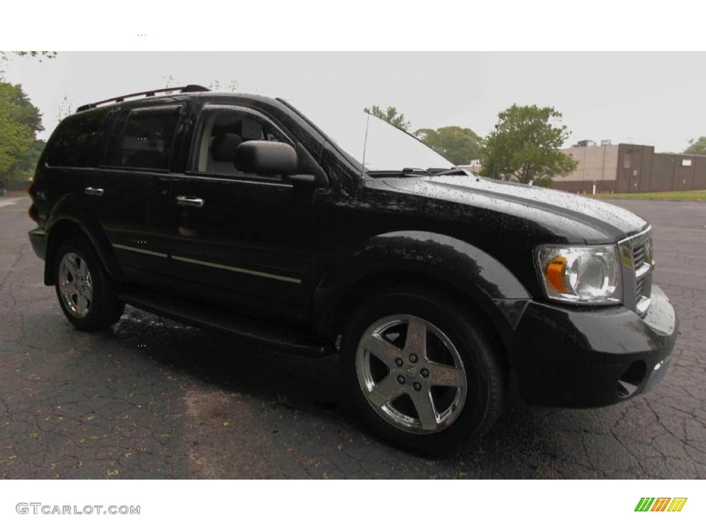 2008 Durango Limited 4x4 - Brilliant Black / Khaki Two-Tone photo #8
