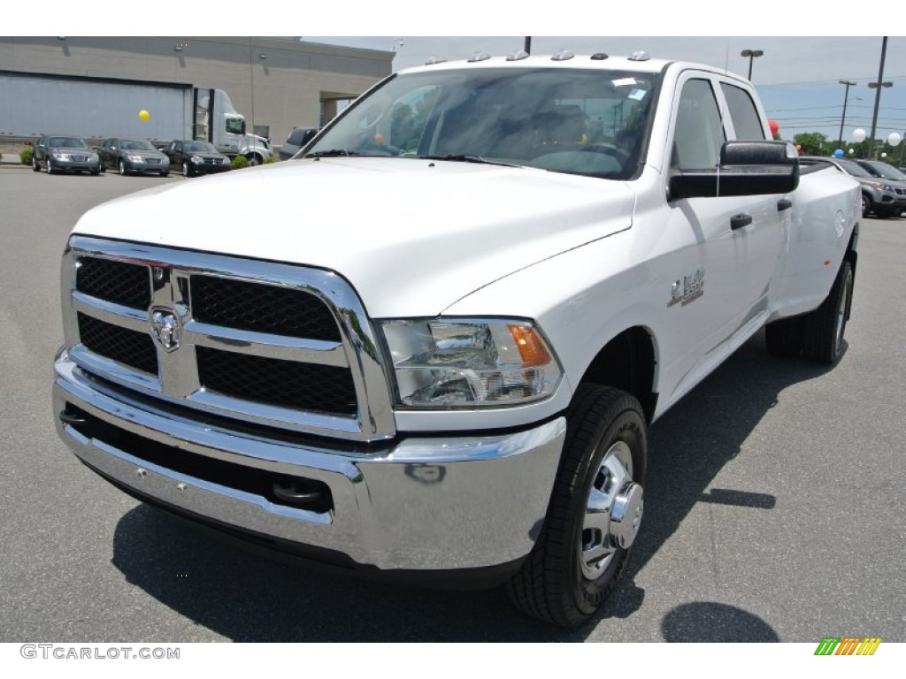 2013 3500 Tradesman Crew Cab 4x4 Dually - Bright White / Black/Diesel Gray photo #1