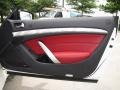 2013 Infiniti G IPL Monaco Red/Silk Obi Aluminum Interior Door Panel Photo