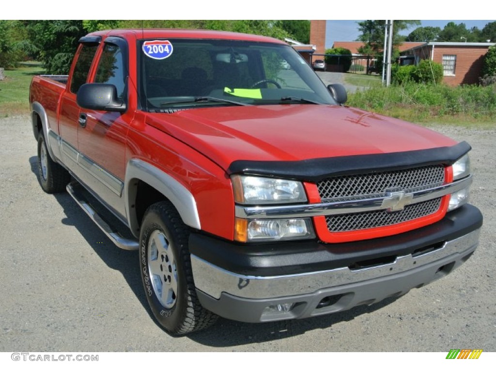 2004 Silverado 1500 Z71 Extended Cab 4x4 - Victory Red / Dark Charcoal photo #1