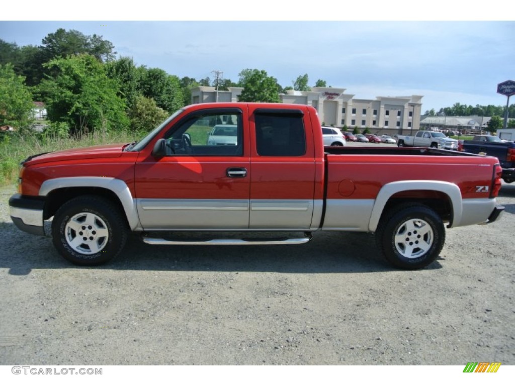 2004 Silverado 1500 Z71 Extended Cab 4x4 - Victory Red / Dark Charcoal photo #3