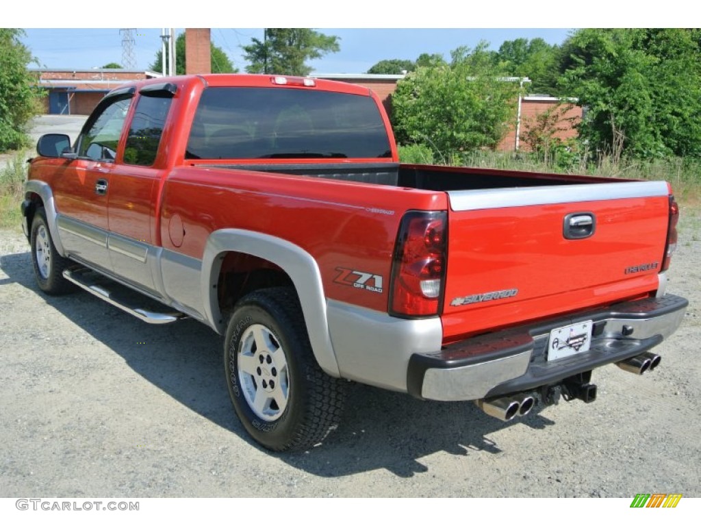 2004 Silverado 1500 Z71 Extended Cab 4x4 - Victory Red / Dark Charcoal photo #4