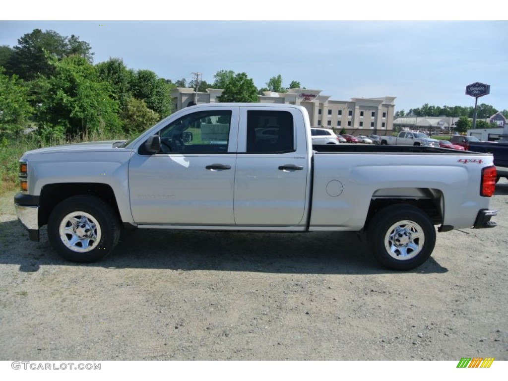 2014 Silverado 1500 WT Double Cab 4x4 - Silver Ice Metallic / Jet Black/Dark Ash photo #3