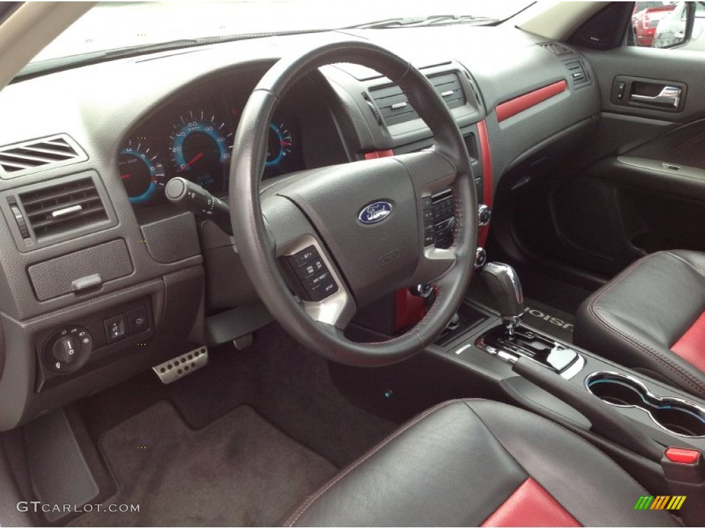 Sport Red Interior 2012 Ford Fusion Sport AWD Photo #93832702