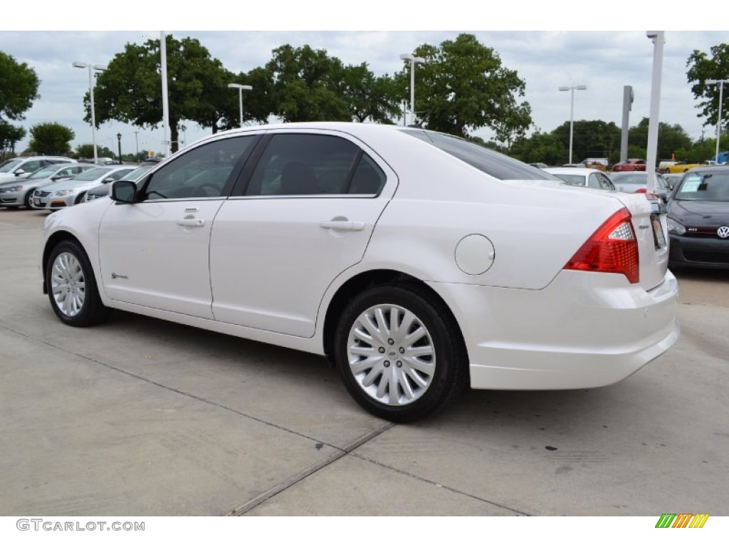 2010 Fusion Hybrid - White Platinum Tri-coat Metallic / Charcoal Black photo #3