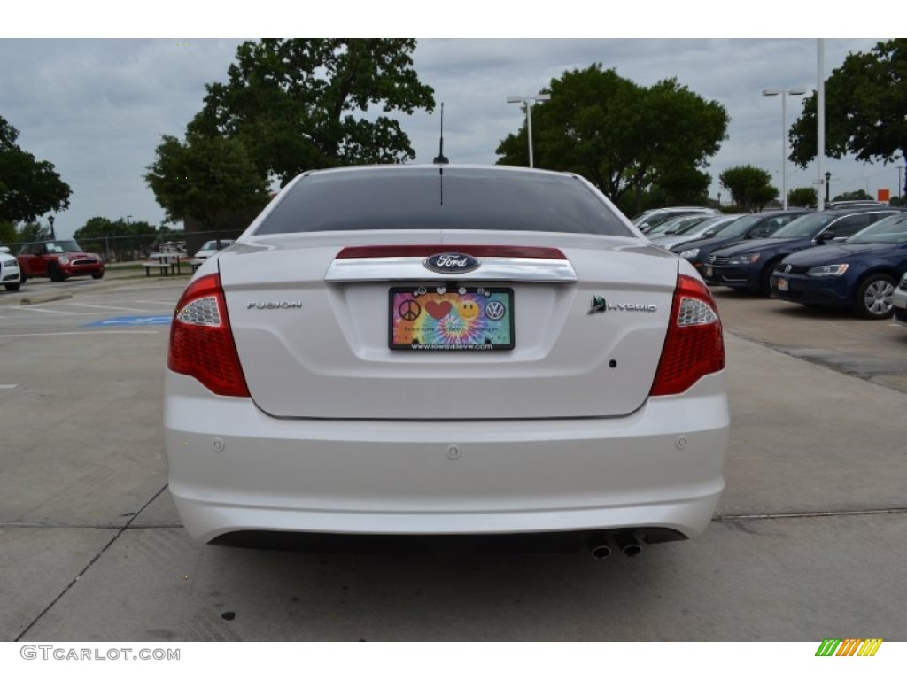 2010 Fusion Hybrid - White Platinum Tri-coat Metallic / Charcoal Black photo #4