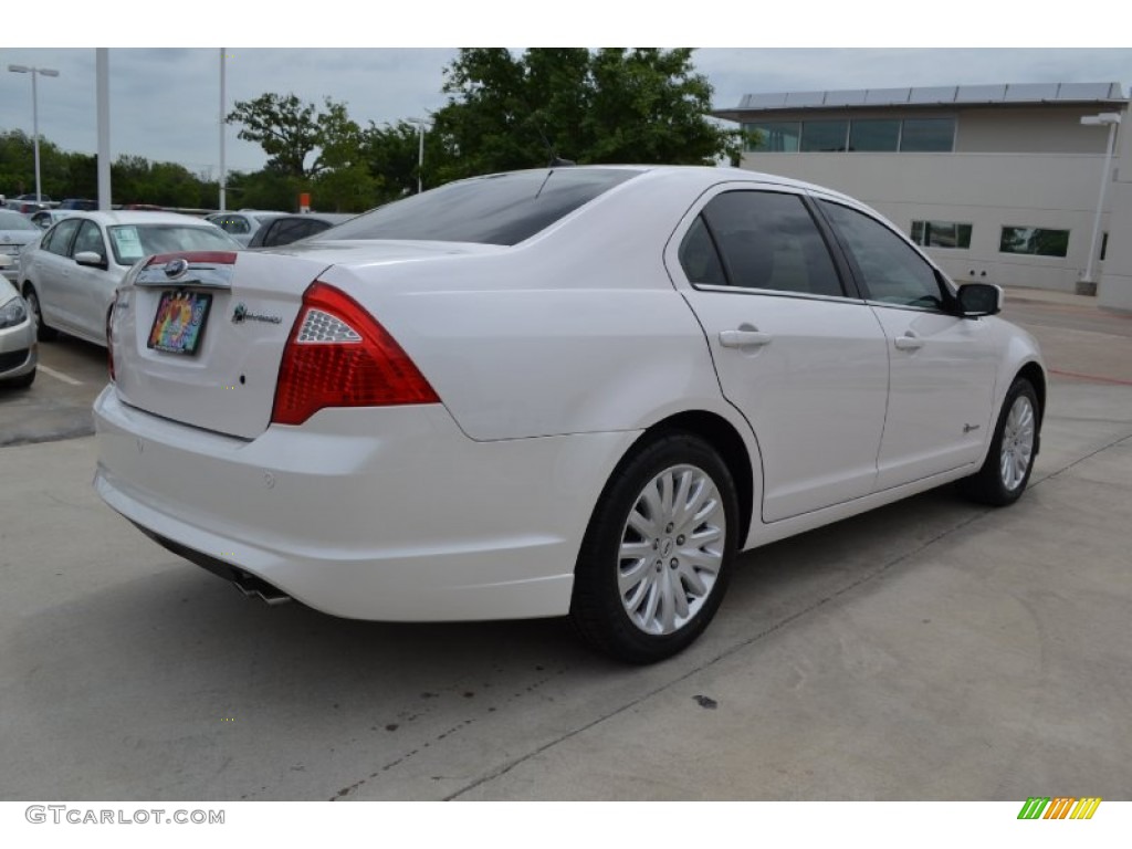 2010 Fusion Hybrid - White Platinum Tri-coat Metallic / Charcoal Black photo #5