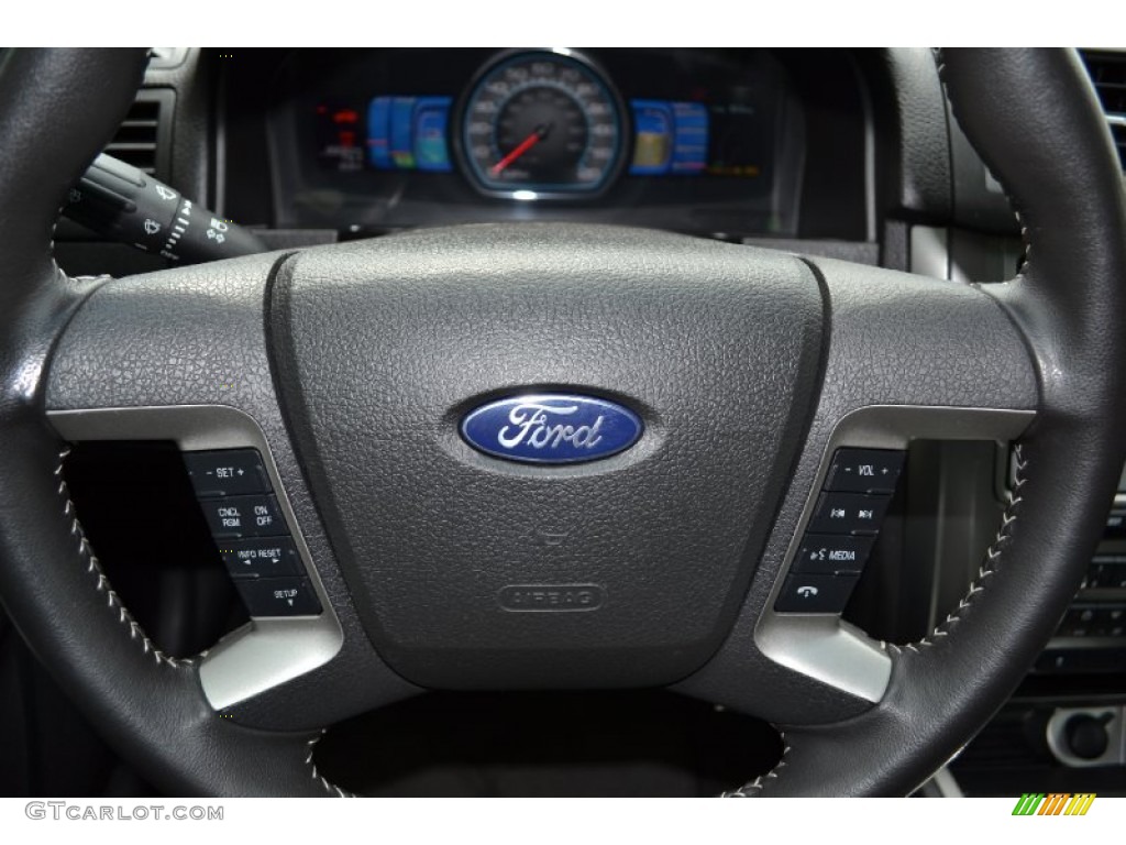 2010 Fusion Hybrid - White Platinum Tri-coat Metallic / Charcoal Black photo #16