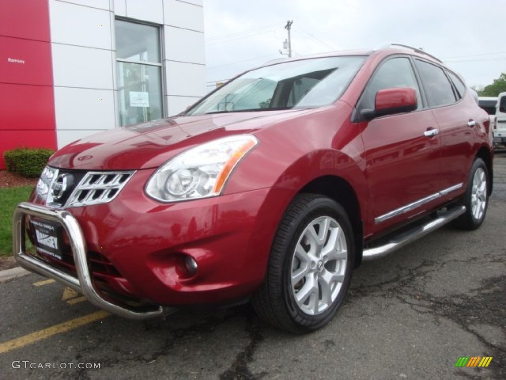 2012 Rogue SL AWD - Cayenne Red / Black photo #1