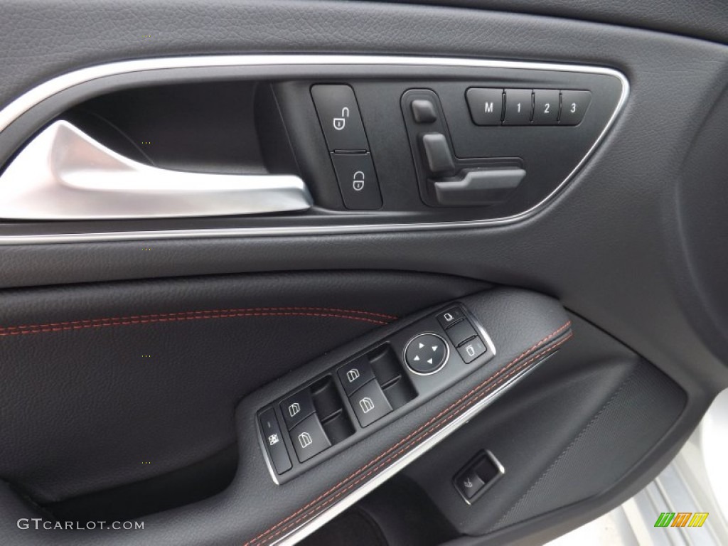 2014 Mercedes-Benz CLA 45 AMG AMG Black/Red Cut Door Panel Photo #93840472