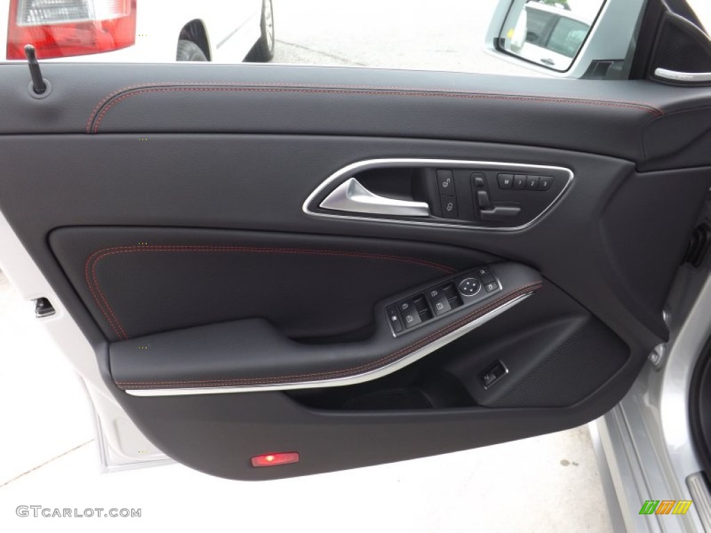 2014 Mercedes-Benz CLA 45 AMG AMG Black/Red Cut Door Panel Photo #93840496