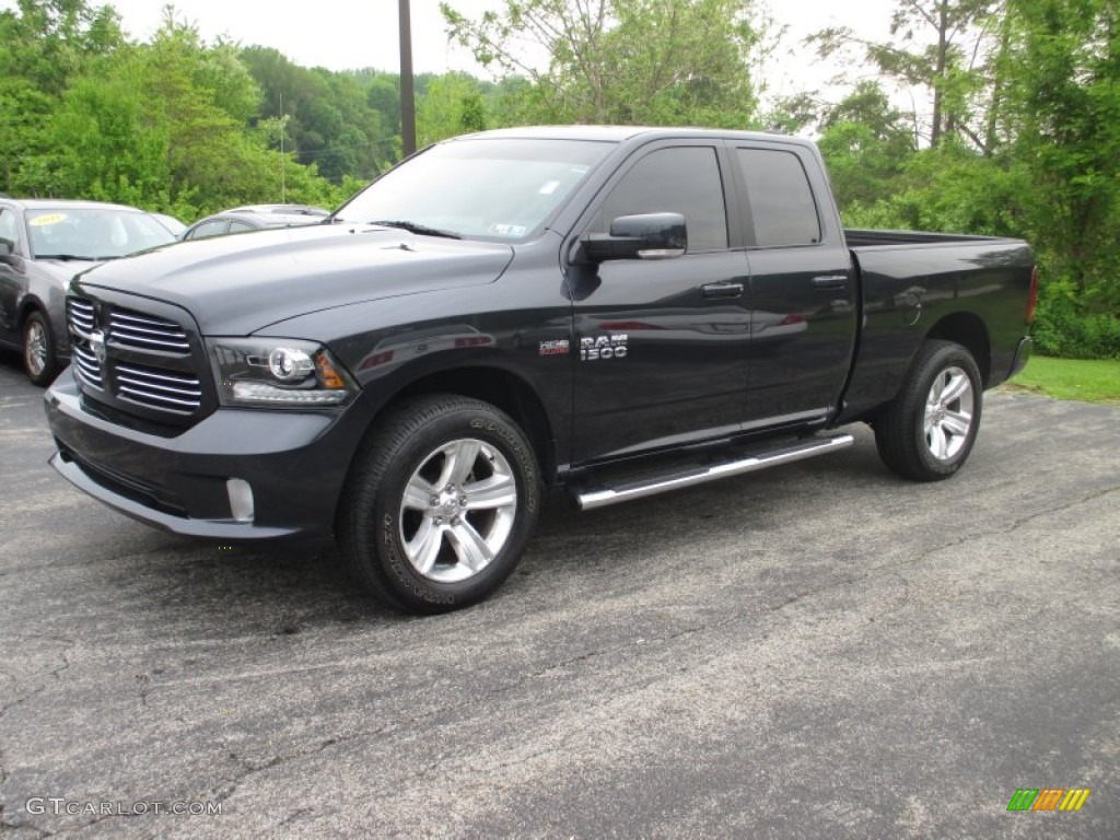 2013 1500 Sport Quad Cab 4x4 - Maximum Steel Metallic / Black photo #6