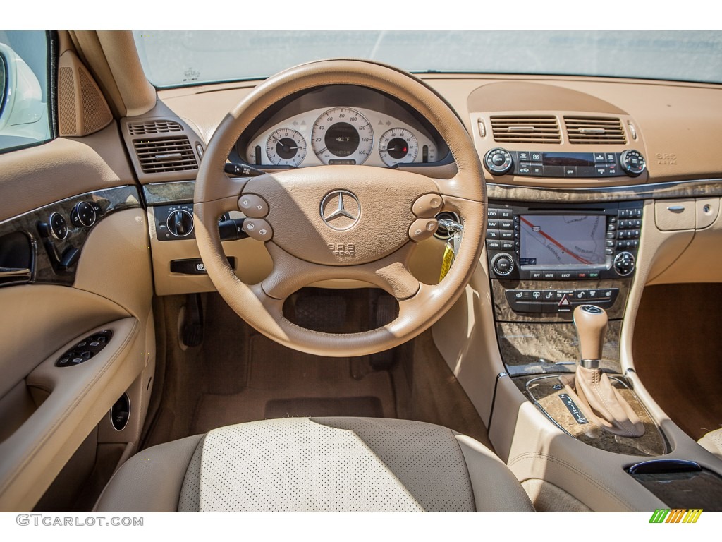 2007 Mercedes-Benz E 350 Sedan Black/Sahara Beige Dashboard Photo #93843220