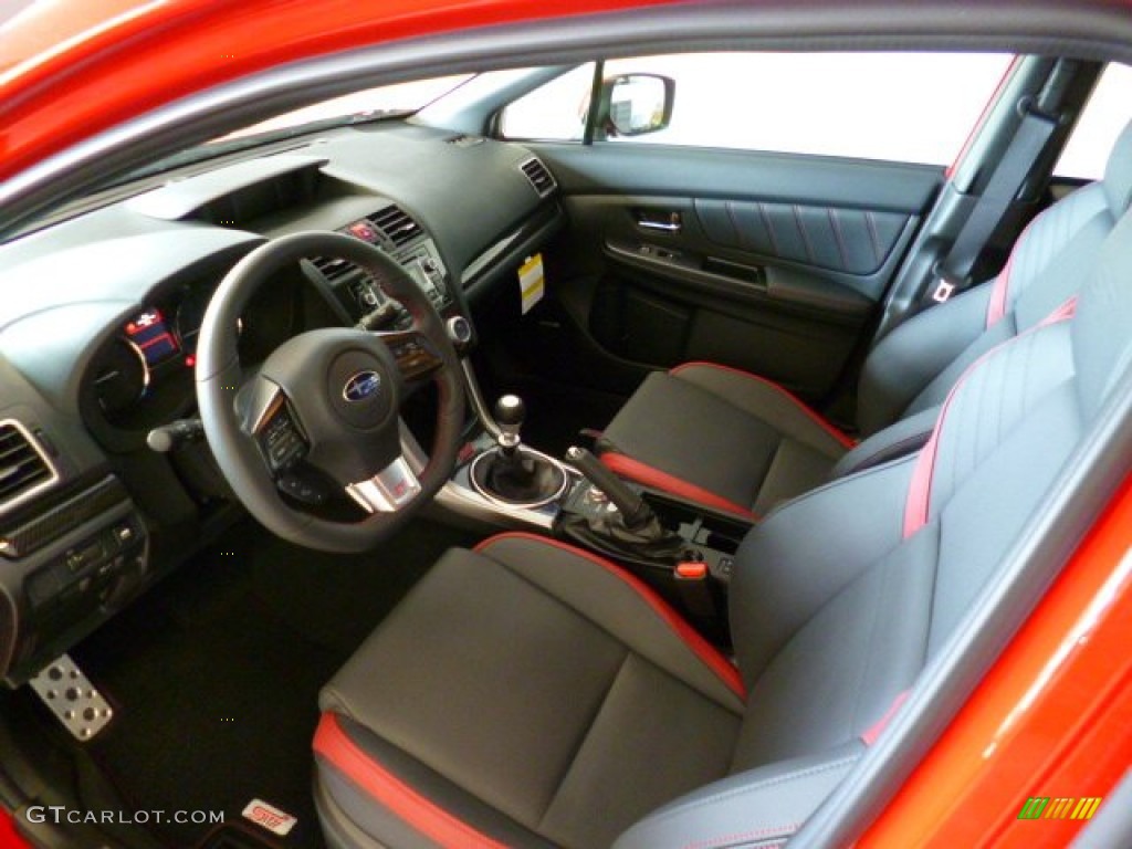 Carbon Black Interior 2015 Subaru WRX STI Limited Photo #93847423