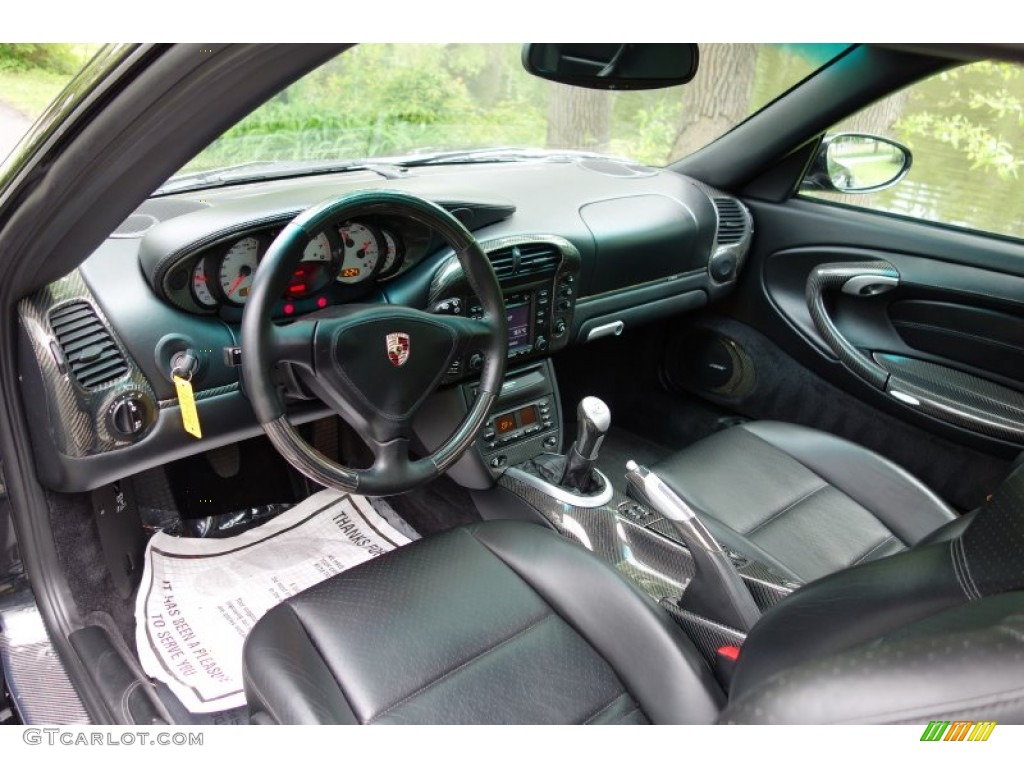 Black Interior 2002 Porsche 911 Turbo Coupe Photo #93847813