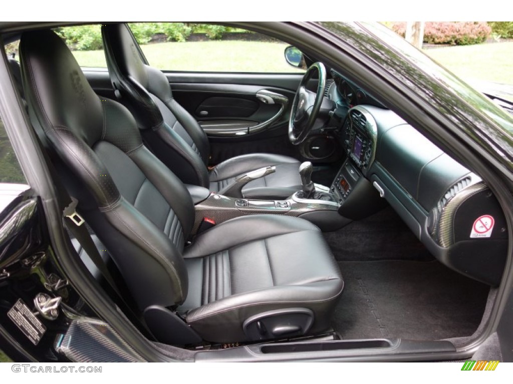 Black Interior 2002 Porsche 911 Turbo Coupe Photo #93847876