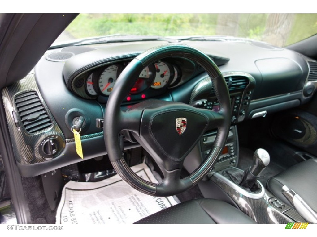 2002 Porsche 911 Turbo Coupe Black Dashboard Photo #93847960