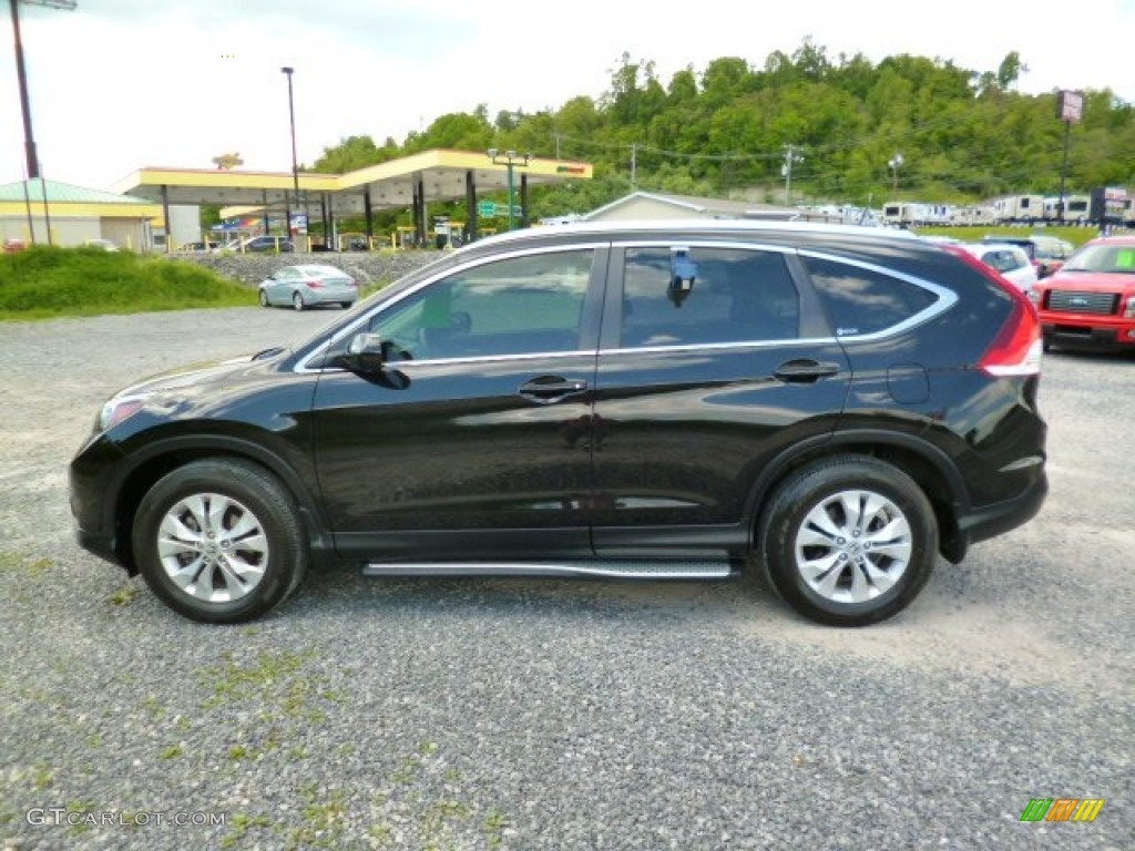 2012 CR-V EX-L 4WD - Crystal Black Pearl / Black photo #3