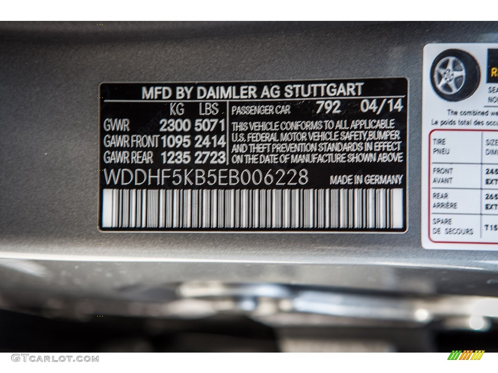 2014 E 350 Sport Sedan - Paladium Silver Metallic / Black photo #7
