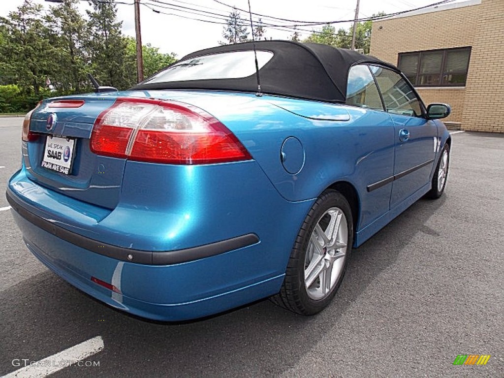 2007 9-3 2.0T Convertible - Ice Blue Metallic / Gray photo #5