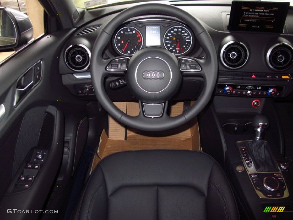 2015 Audi A3 1.8 Premium Plus Black Steering Wheel Photo #93853879