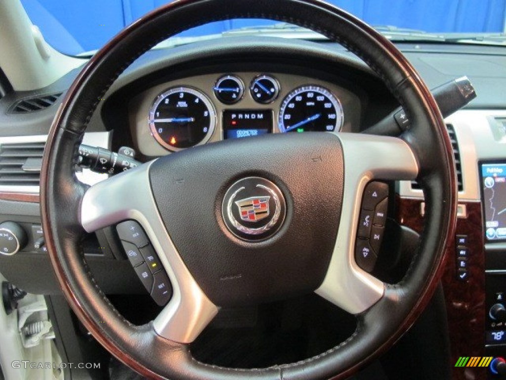 2013 Cadillac Escalade ESV Premium AWD Ebony Steering Wheel Photo #93856171
