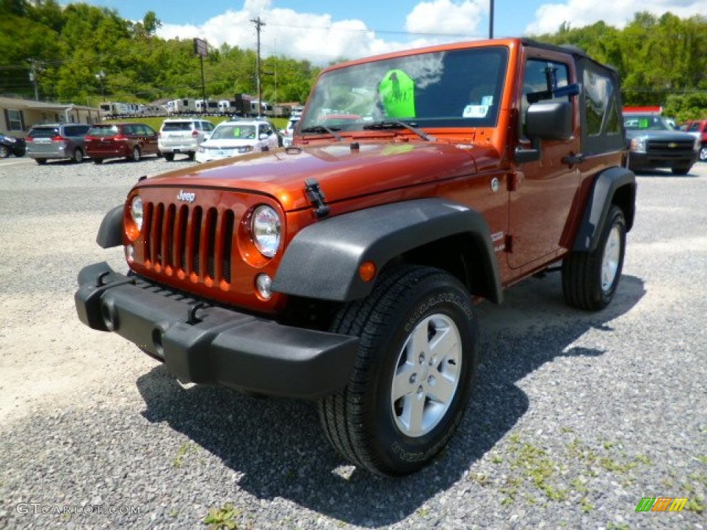 2014 Wrangler Sport 4x4 - Copperhead / Black photo #3