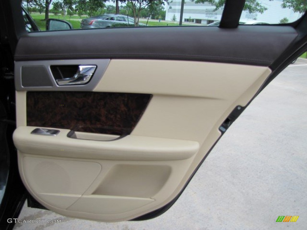 2011 Jaguar XF Premium Sport Sedan Barley Beige/Truffle Brown Door Panel Photo #93860807