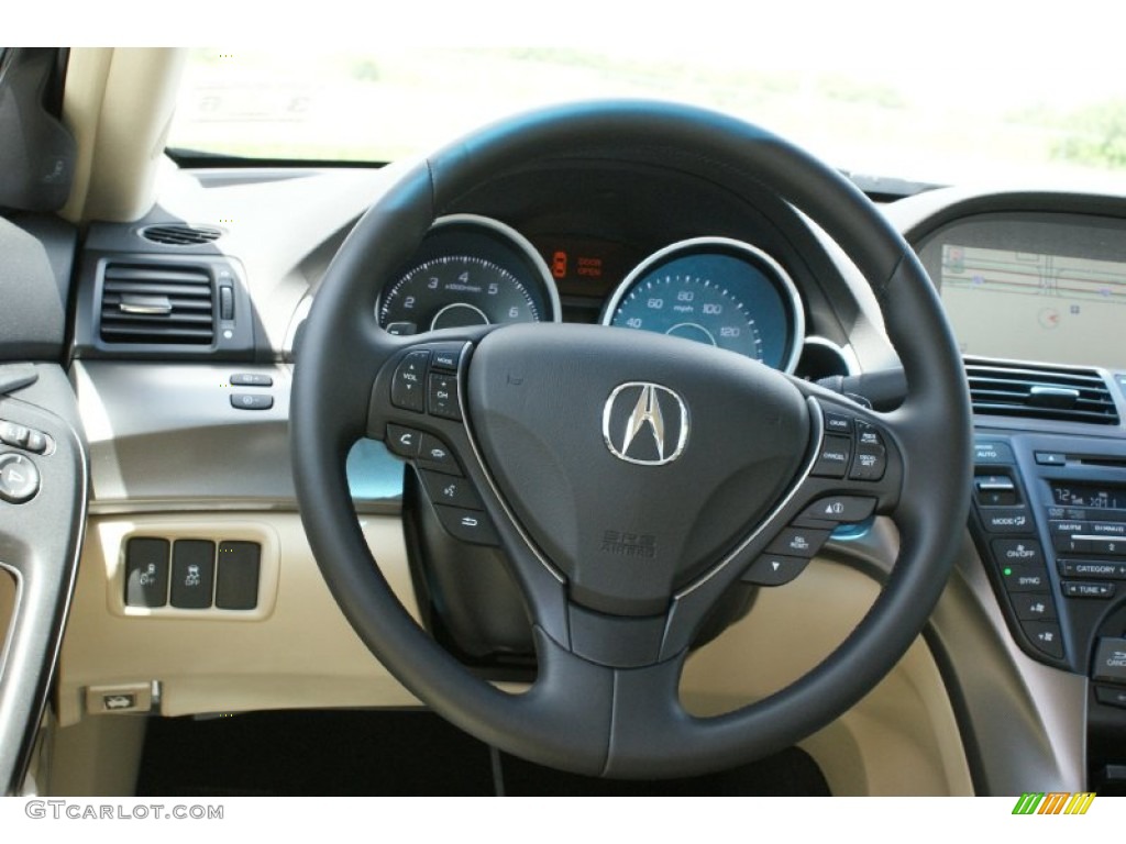2014 Acura TL Advance Parchment Steering Wheel Photo #93863375