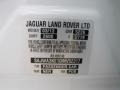  2013 XJ XJL Supercharged Polaris White Color Code NER