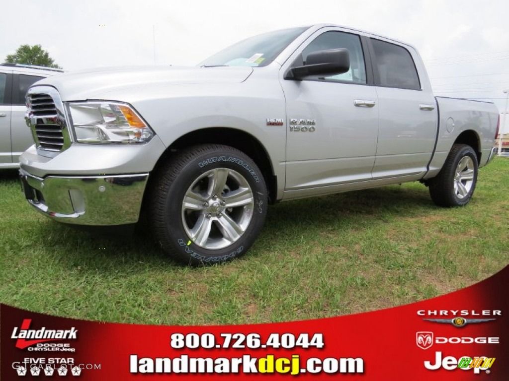 2014 1500 Big Horn Crew Cab - Bright Silver Metallic / Canyon Brown/Light Frost Beige photo #1