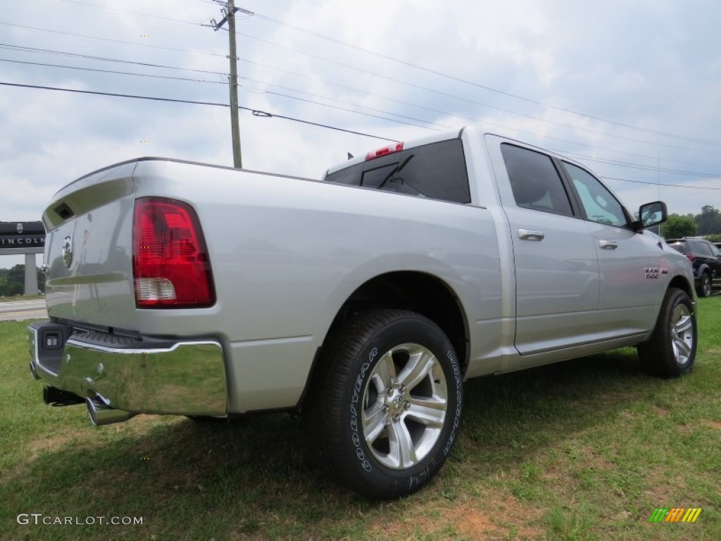 2014 1500 Big Horn Crew Cab - Bright Silver Metallic / Canyon Brown/Light Frost Beige photo #3