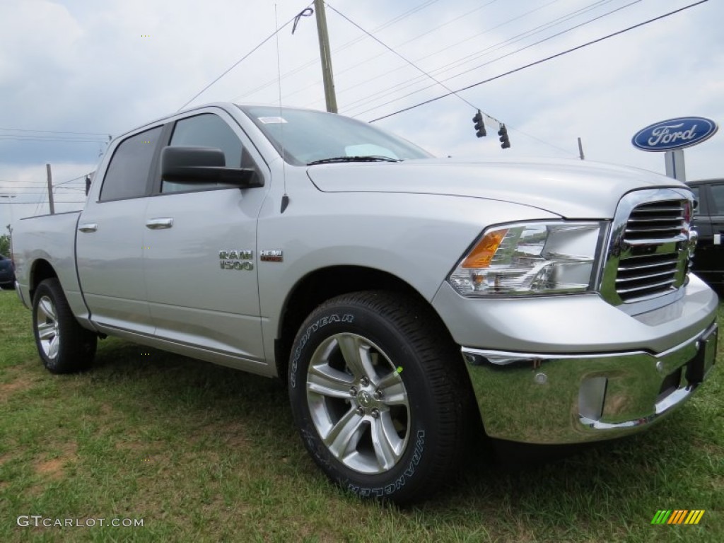2014 1500 Big Horn Crew Cab - Bright Silver Metallic / Canyon Brown/Light Frost Beige photo #4