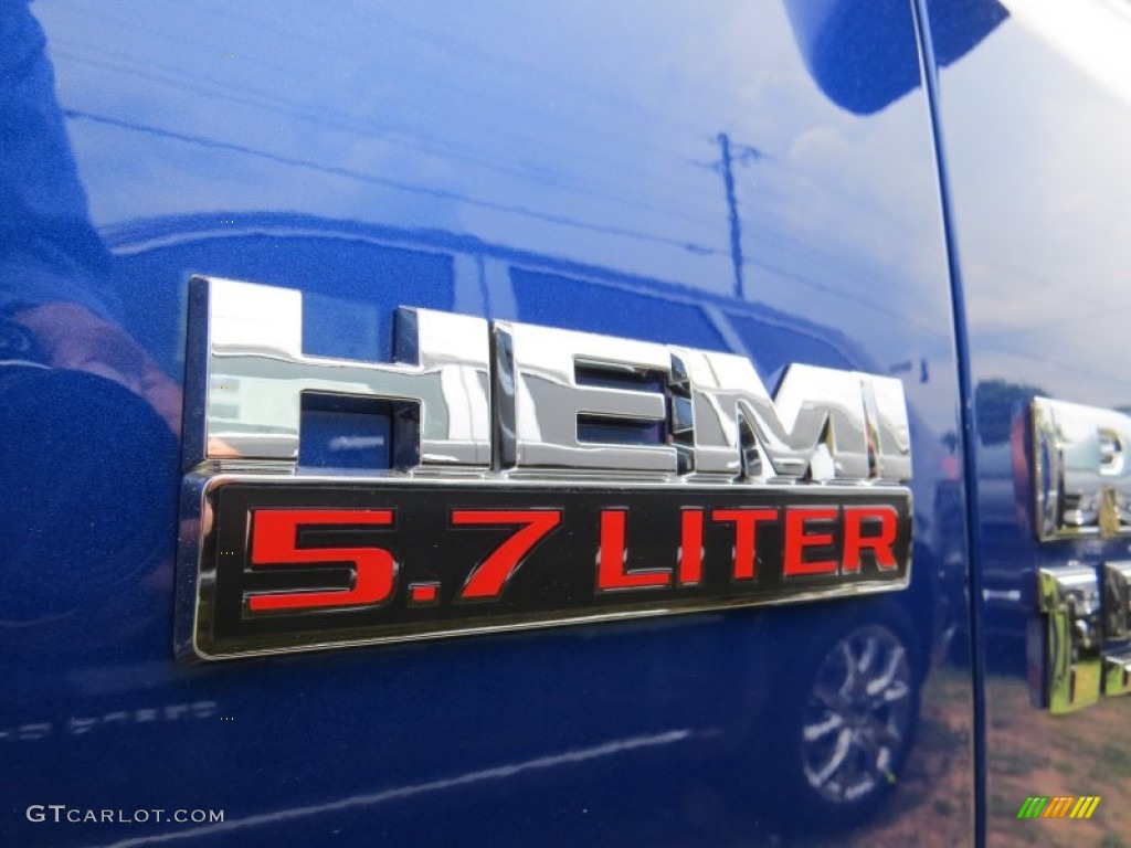 2014 1500 SLT Quad Cab - Blue Streak Pearl Coat / Black/Diesel Gray photo #5