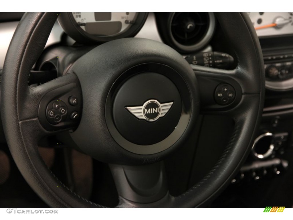 2011 Mini Cooper Hardtop Carbon Black Steering Wheel Photo #93871264
